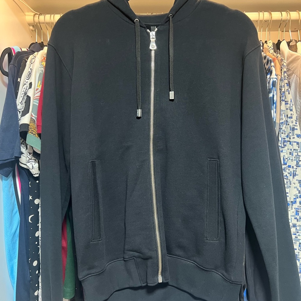 Versace “Versus” Lion Face Men's Black Zip-Up Sweater - M